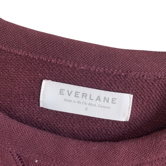 Everlane The 100% Human Typography Sweatshirt Burgundy Pink Size Small - Picture 5 of 7